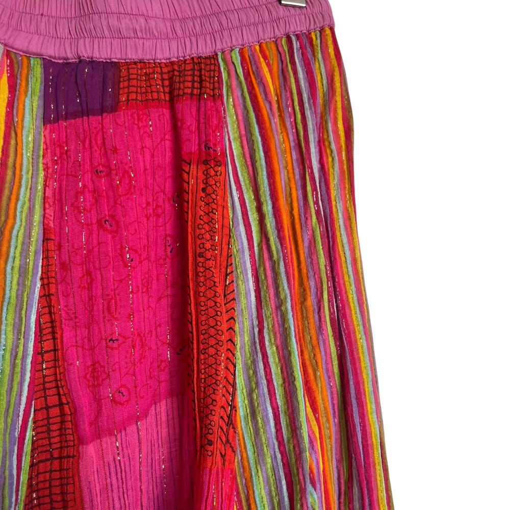 Soft Surroundings Multicolor Patchwork Maxi Skirt - image 8